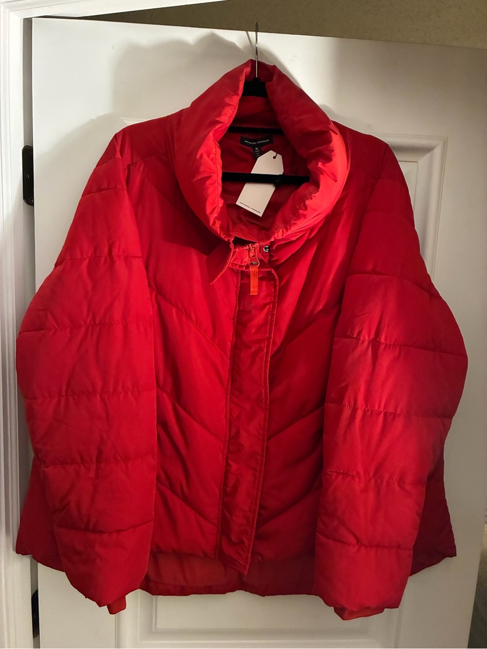 Universal Standard Bright Red Puffer Jacket